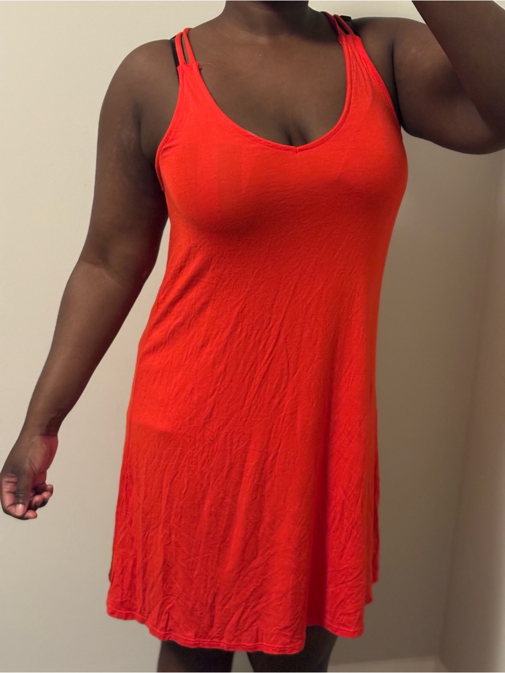 Heart Hips Bright Red Strappy Tank